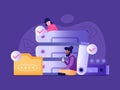 Cloud Computing Services and Online Data Storage Royalty Free Stock Photo
