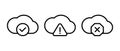 Cloud computing services vector icon set. Server, cyber security, digital transformation symbol