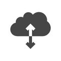 Cloud computing simple vector icon or logo Royalty Free Stock Photo