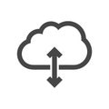 Cloud computing simple vector icon or logo Royalty Free Stock Photo
