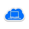 Cloud computing simple vector icon or logo Royalty Free Stock Photo