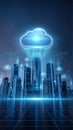 Cloud Computing and Smart City Infrastructure Royalty Free Stock Photo
