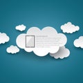 Cloud computing social abstract background concept