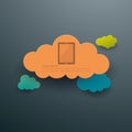 Cloud computing social abstract background concept