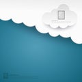 Cloud computing social abstract background concept