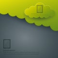 Cloud computing social abstract background concept