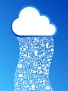 Cloud computing social media network background