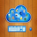 Cloud computing solution for business concept Royalty Free Stock Photo