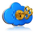 Cloud computing and storage security concept Royalty Free Stock Photo