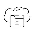 Cloud computing storing digital data folder icon Royalty Free Stock Photo