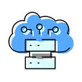 Cloud computing storing network data server infrastructure Royalty Free Stock Photo