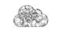 Cloud computing, IT symbol of the cloud technologies Royalty Free Stock Photo