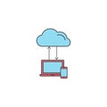 Cloud computing symbol, download, social network