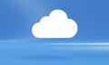 Cloud Computing Symbol Isolated. 3D rendering Royalty Free Stock Photo