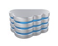 Cloud Computing Symbol with Server Rack Royalty Free Stock Photo