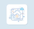 Cloud computing sync line icon. Internet data storage sign. Vector Royalty Free Stock Photo