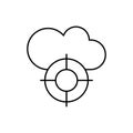 Cloud computing, target, SEO icon. Simple line, outline vector elements of commerce icons for ui and ux, website or mobile Royalty Free Stock Photo