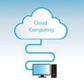 Cloud computing technology abstract scheme eps10 vector illustration Royalty Free Stock Photo