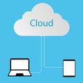 Cloud computing technology abstract scheme eps10 vector illustration Royalty Free Stock Photo