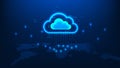 Cloud computing technology background featuring a cloud connected to the global network, representing cloud data storage, digital Royalty Free Stock Photo
