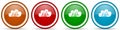 Cloud computing, technology, circuit, data glossy icons, set of modern design buttons for web, internet and mobile applications in Royalty Free Stock Photo