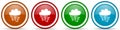 Cloud computing, technology, circuit, data glossy icons, set of modern design buttons for web, internet and mobile applications in Royalty Free Stock Photo