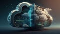 Cloud computing technology concept background, digital Royalty Free Stock Photo