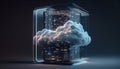 Cloud computing technology concept background, digital Royalty Free Stock Photo