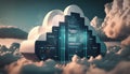 Cloud computing technology concept background, digital Royalty Free Stock Photo