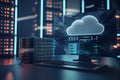 Cloud computing technology concept.generative ai Royalty Free Stock Photo
