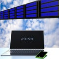 Cloud computing, technology connectivity concept Royalty Free Stock Photo