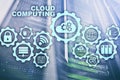 Cloud Computing, Technology Connectivity Concept on server room background Royalty Free Stock Photo