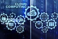 Cloud Computing, Technology Connectivity Concept on server room background Royalty Free Stock Photo