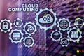 Cloud Computing, Technology Connectivity Concept on server room background Royalty Free Stock Photo