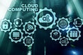 Cloud Computing, Technology Connectivity Concept on server room background Royalty Free Stock Photo