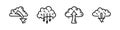 Cloud computing technology doodle icon set. Hand drawn data server service. Digital network file transfer sketch vector Royalty Free Stock Photo