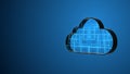 Cloud Computing Technology with Flowing Data Royalty Free Stock Photo