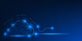 Cloud computing technology in the form of digital circuits represents unlimited data connectivity, processing and storage on the