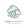 Cloud Computing Technology, Hosting, Cloud Management, Data Security Royalty Free Stock Photo