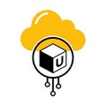 Cloud computing technology icon Royalty Free Stock Photo