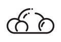 Cloud computing technology icon isolated with white background. Vector illustration element Royalty Free Stock Photo