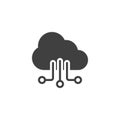 Cloud computing technology vector icon Royalty Free Stock Photo