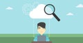 Cloud computing technology vector illustration. Royalty Free Stock Photo
