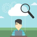 Cloud computing technology vector illustration.