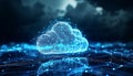 Cloud computing transfer big data on internet. futuristic digital technology Royalty Free Stock Photo
