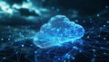 Cloud computing transfer big data on internet. futuristic digital technology Royalty Free Stock Photo