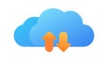 Cloud Computing with Up Down Arrows, Data Sync, vector design Generative AI Royalty Free Stock Photo