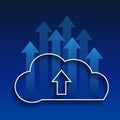 Cloud Computing-Upload cloud social network. Royalty Free Stock Photo