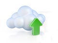 Cloud computing upload 3d concept Royalty Free Stock Photo