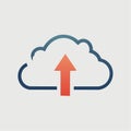 Cloud Computing Upload Data Icon Royalty Free Stock Photo